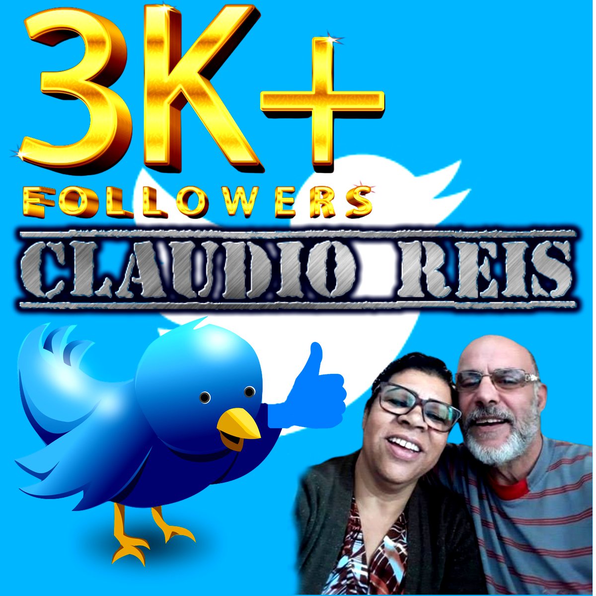 Comemorando os 3K de seguidores do meu querido
amigo e irmão Claudio Reis! 
@BOLSOMITO0610 
Sigo e recomendo a todos!
🇧🇷🇧🇷Que venha logo os 4K!🇧🇷🇧🇷
#DIREITAforteUNIDA 
#BolsonaroOrgulhoDoBrasil 
#segdirs