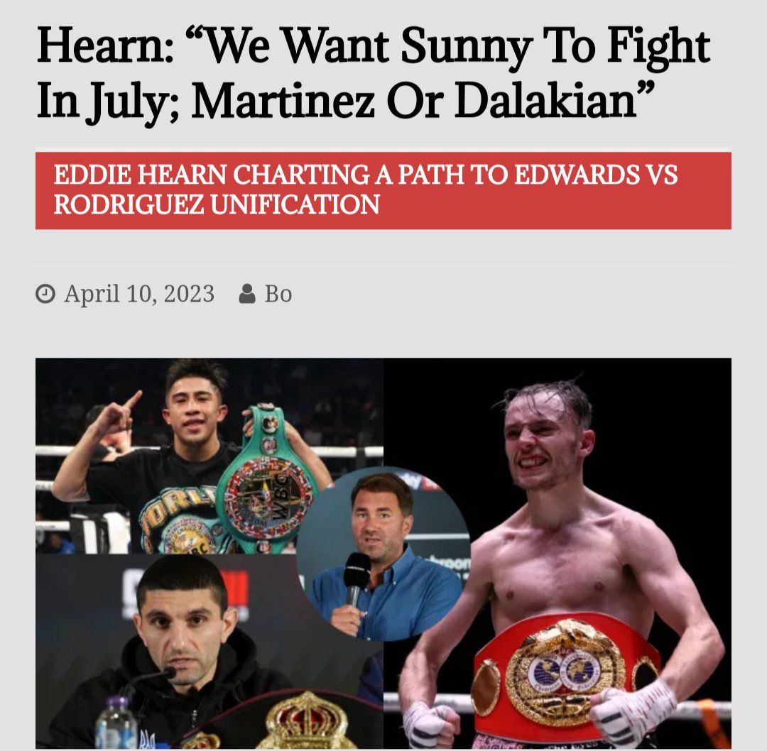 3KingsBoxing's tweet image. @EddieHearn wants to put #IBF 112lb champion @SunnyEdwards in a unification with either WBC champ #JulioCesarMartinez or WBA champ @ArtemDalakian

3kingsboxing.com/eddie-hearn-op…

#boxing #boxingnews #boxingfans #boxingmedia #boxinglife #3kingsboxing
