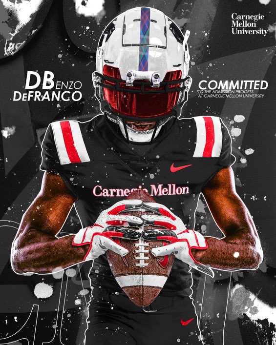 Officially committed to <a href="/TartanFB/">Carnegie Mellon Football</a>! Excited to be continuing my athletic and academic journey at <a href="/CarnegieMellon/">Carnegie Mellon University</a>. Thank you to everyone who supported me throughout the process! <a href="/coach_spinnato/">Coach Spinnato</a> <a href="/BoarsSpeed/">Tooch Speed</a> <a href="/CRHFootball/">Choate Rosemary Hall Football 🐗</a> <a href="/CoachRyanLarsen/">Ryan Larsen</a> <a href="/CoachGibboney/">Coach Gibboney</a>