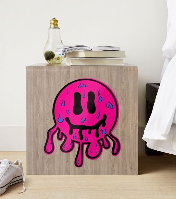 Pink smiley drip vinyl stickers at redbubble.com/i/sticker/Pink…. 🫠🫠🫠🫠
#sticker #art