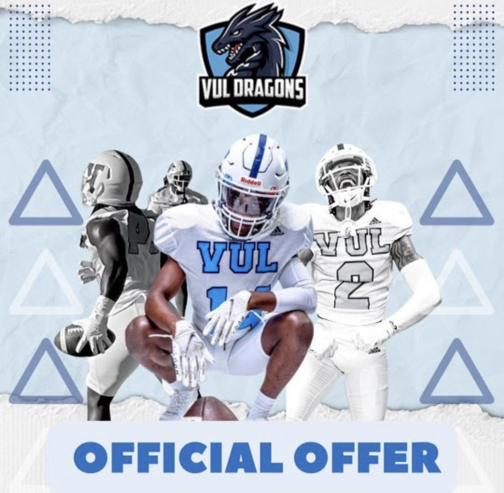Blessed to receive an from VUL @coachDoeEdwards <a href="/CjBrooksQB3/">CJ Brooks</a> <a href="/CoachJarvis__/">Coach Jarvis</a> <a href="/QB1_FL/">QB1</a>