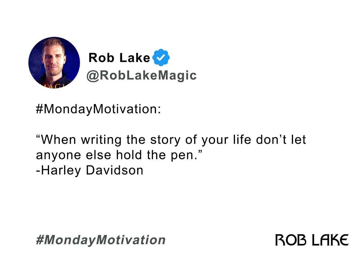 Here's #MondayMotivaton 'When writing the story of your life don't let anyone else hold the pen.'