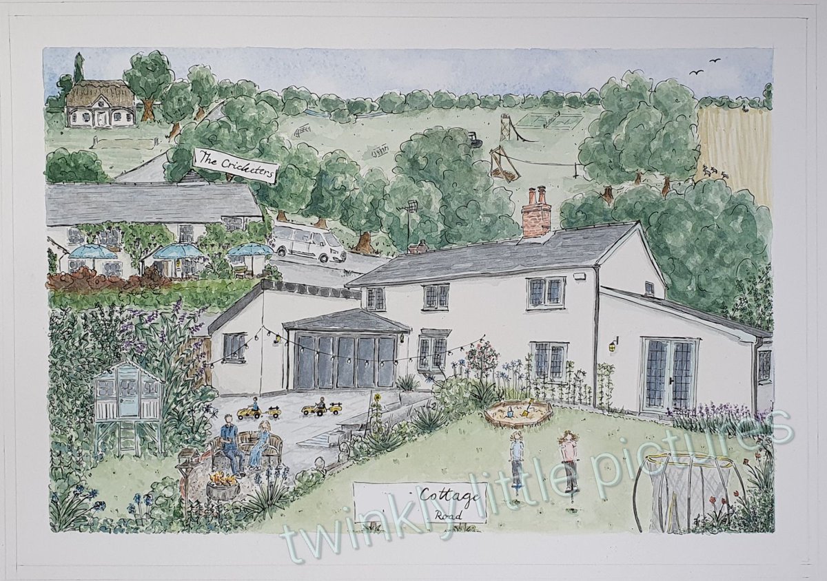 House and Village scene.  Birthday present.   DM for enquires message via Facebook, Instagram.