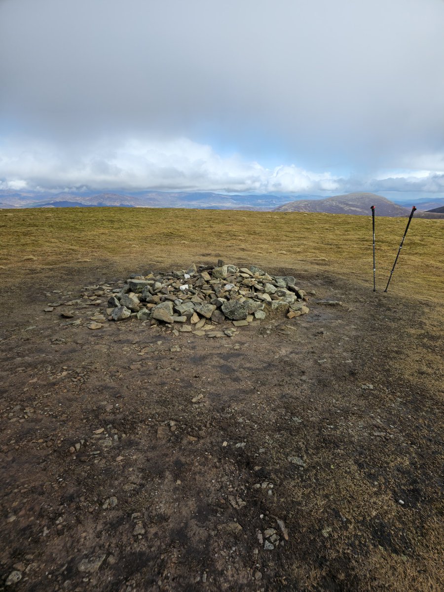 windymillar's tweet photo. Another 2 ticked off, Càrn na Caim and A'Bhuidheanach Bheag  A mixed bag of weather today but still good to get the first  walk of the year done 
knee held up OK too 
#munrobagging #walkhighlands https://t.co/l4IfP1Sfxv
