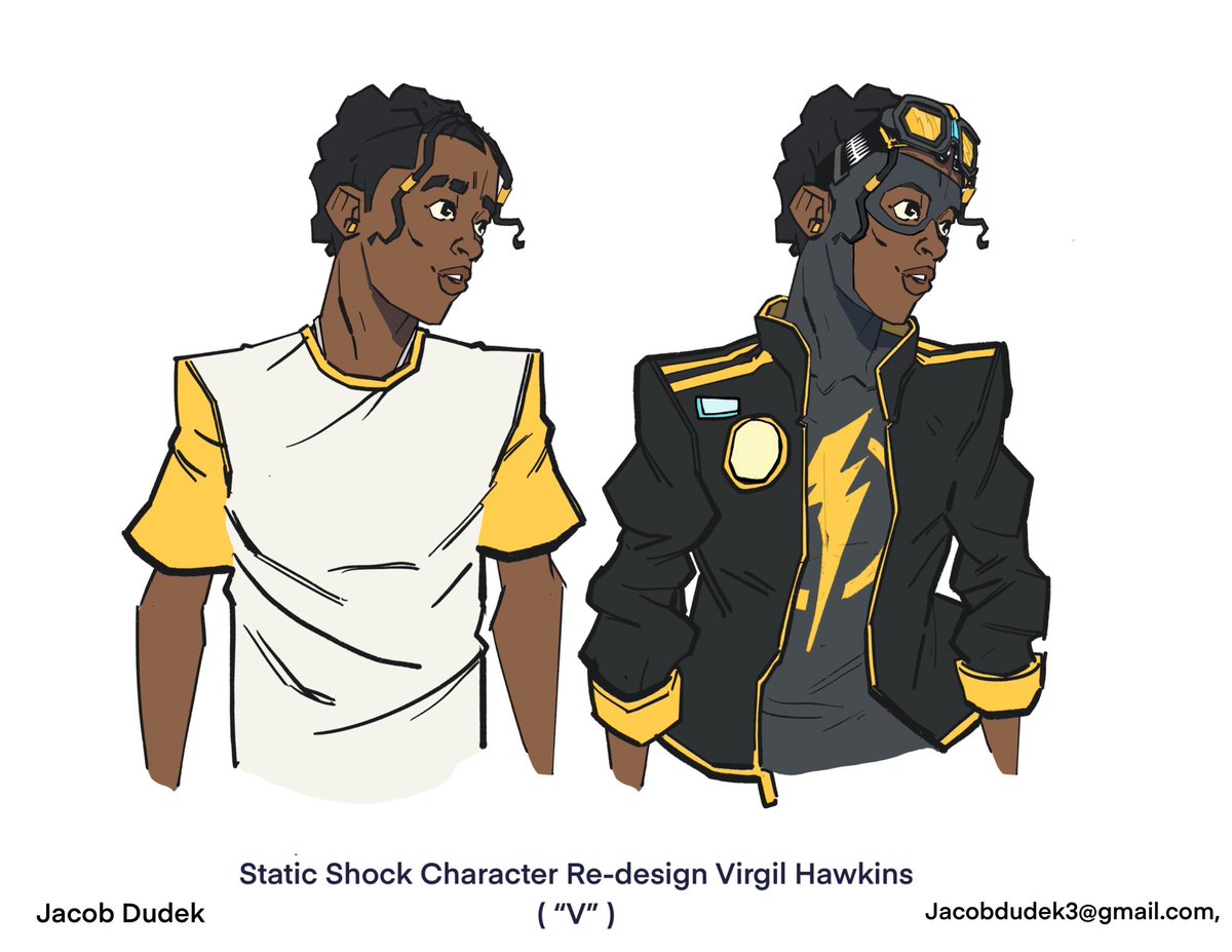jacobdudek2's tweet photo. Static Shock Character re-design #static #staticshock #characterdesign #dccomics #lookingforwork https://t.co/1ZbnvQYpon