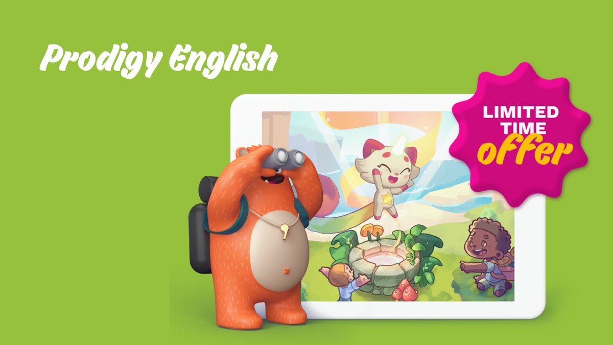 ProdigyGame's tweet image. 📚 Happy #NationalEncourageAYoungWriterDay 📚 

Let&apos;s inspire the next generation of storytellers and help them sharpen their English skills. Don&apos;t miss out on a limited-time offer to get a #ProdigyEnglish membership for 25% off! Learn more here: social.prodigygame.com/3mjWd4I