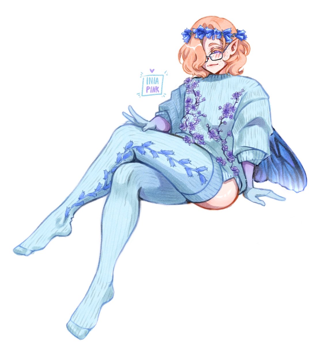BluebellVt's tweet photo. And here we are folks~! Official Bluebell design done by the wonderful @iniapink. I'm honestly over the moon with it, they could not have done a better job! https://t.co/q5djNhsgdN