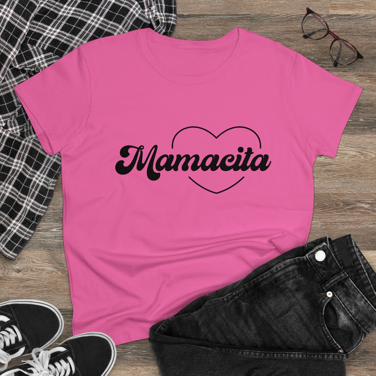 Excited to share the latest addition to my #etsy shop: Mamacita Women's Midweight Cotton Tee etsy.me/3nPkdNx #shortsleeve #mamacita #mothersday #mama #momshirt #giftsformom #womansshirt #graphictee #cuteshirt