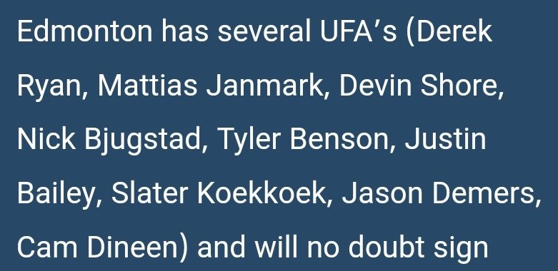 akaRCN's tweet image. #PredictionTime
Re-sign: Shore, Bjugstad, Bailey, Dineen