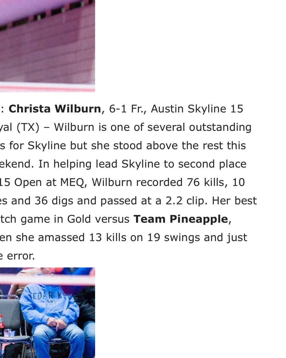 christaw_vball's tweet photo. Thank you so much @VBMagazine for the recognition! I am so thankful to be apart of an amazing team with incredible coaches!! 🩵☁️🫶🏻🏐

@PrepDig @PrepDigTX @atxskylinejrs https://t.co/CDMj4HKbU2