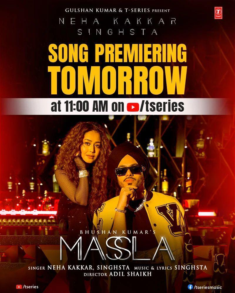 NeheartSmriti's tweet photo. Can't wait for #Massla (11th April) ❤️🔥
@iAmNehaKakkar @SinghstaMusic @TSeries
#NehaKakkar #Singhsta #TSeries #BhushanKumar https://t.co/GnDKmVhmzx