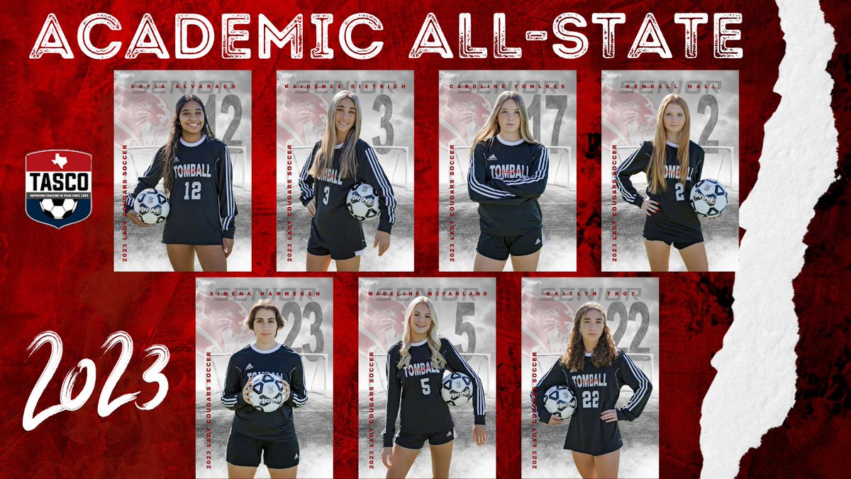 On and off the field these 7 seniors lead by example! Academic All-State <a href="/sofiaialvarado/">sofia alvarado</a> <a href="/carolinefowlke5/">caroline fowlkes</a> <a href="/kendall_hall04/">Kendall Hall</a> <a href="/Ximehammeken/">Xime</a> <a href="/maddiemcf/">Maddie McFarland</a> <a href="/Kaitlyn_R_Troy/">Kaitlyn</a> Kaidence D. ❤️🤍⚽️<a href="/THS__athletics/">Tomball High School Athletics</a>