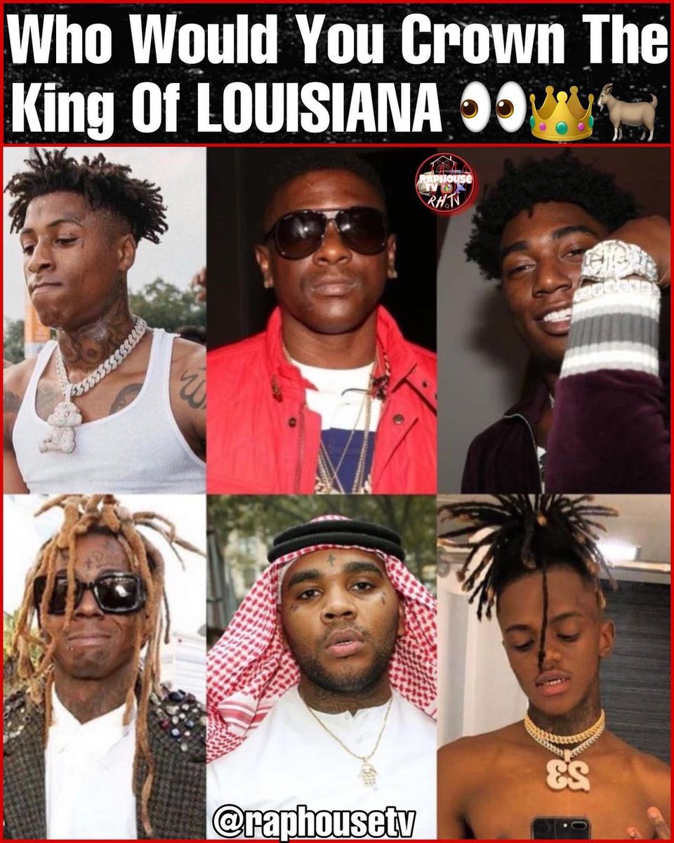 raphousetv2's tweet image. Who Would You Crown the King of Louisiana 🐐👀👑