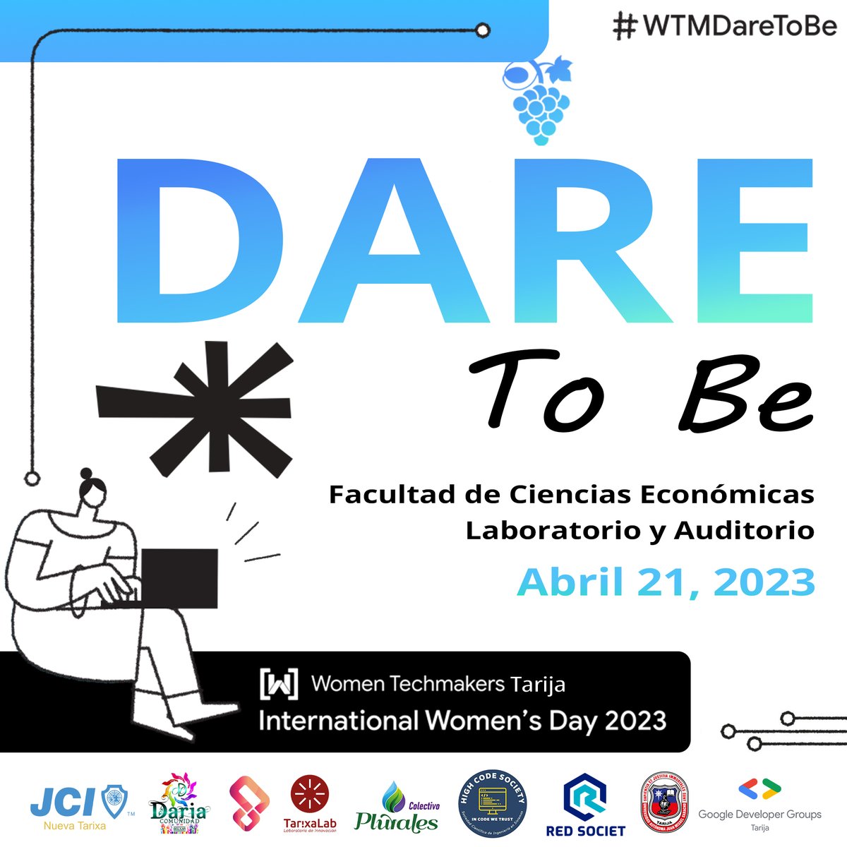 gdgtarija's tweet photo. 🥁 🤓👩🏻‍💻🧑🏻‍💻Querida comunidad se viene nuestro evento del Dia Internacional de la Mujer.🤗 🎉💻

📆👩🏻‍💻Esta reunión se realizará el día viernes 21 de abril 📍Facultad de Ciencias Económicas y Financieras de la UAJMS

https://t.co/KCJ5R1Pvjc

#DareToBe #WTMTarija https://t.co/LnMzVyCOOb