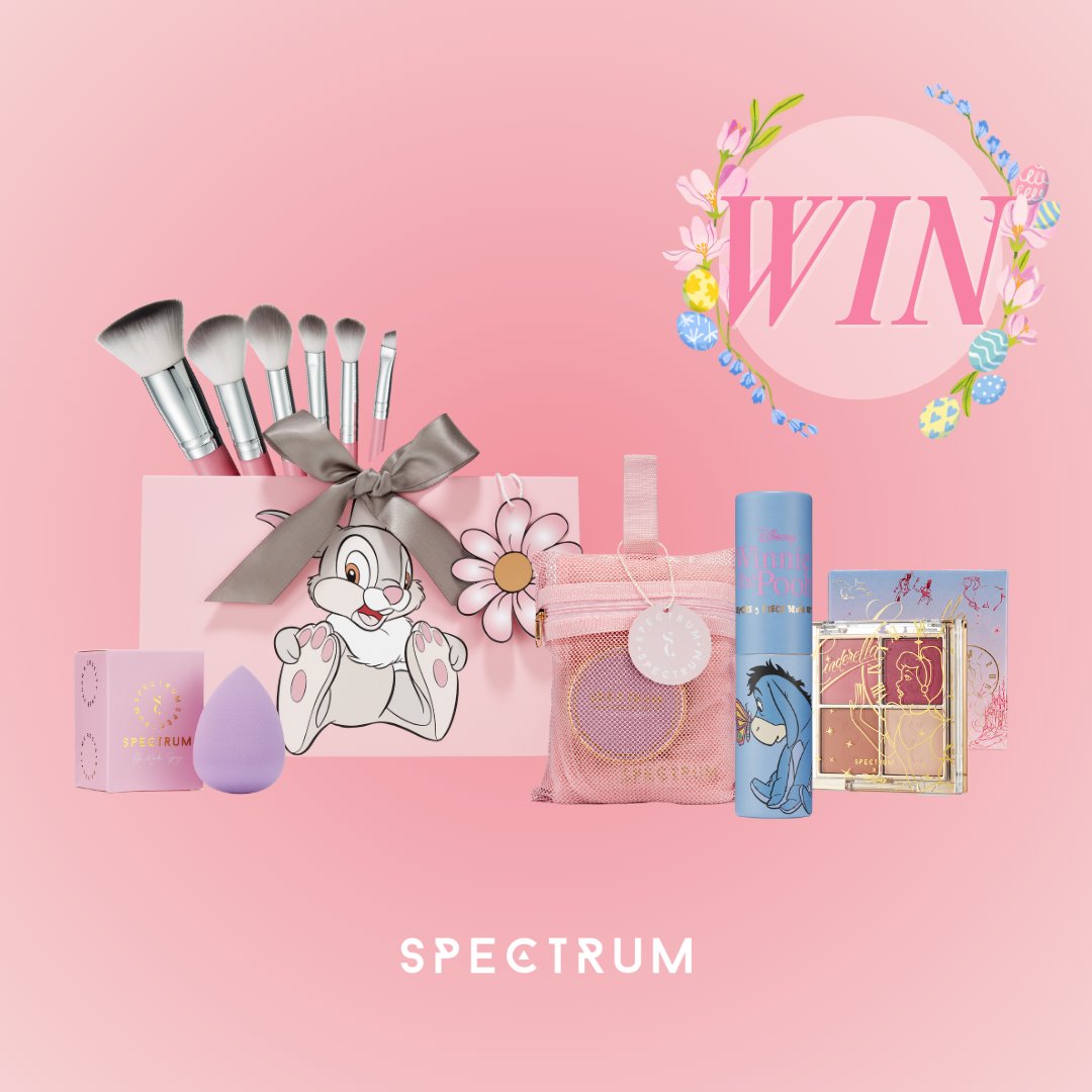 🐰EASTER GIVEAWAY🐰 We're giving ONE lucky person the chance to WIN a bundle of Spectrum Easter Treats 🌸 filled with Disney newness and must-have accessories! 🐥

TO ENTER:
💛 Follow @spectrumbrushes 
🍫 Like &amp; RT
🐣 Tag your besties 

Competition ENDS 13/04 12pm BST. Good luck!