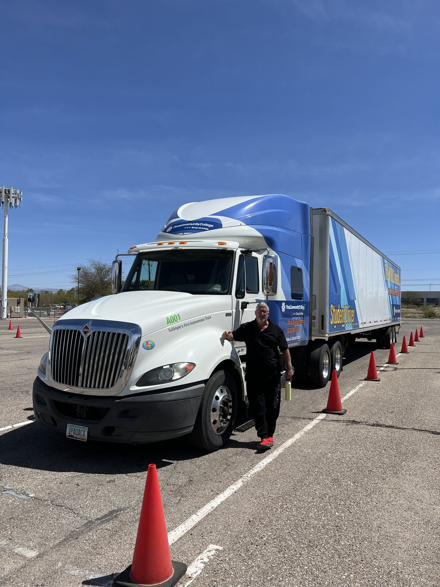 PCCTruckDriver's tweet image. A very big congratulations to Chris on earning his #CDL class A license. He worked very hard to achieve his goal and we are so glad he chose Pima. Way to go, Chris! #studentsuccess