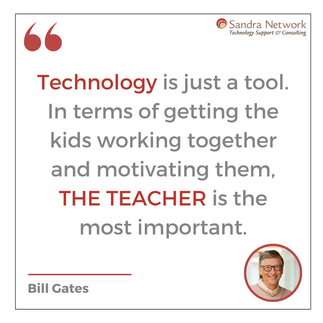 SandraNetwork's tweet image. Empowering teachers with the right tools can help unlock the full potential of technology in education. Let's put people first to create a brighter future for our students.

#PeopleOverTechnology #EducationTechnology #EmpowerTeachers #ITSecurity #msp