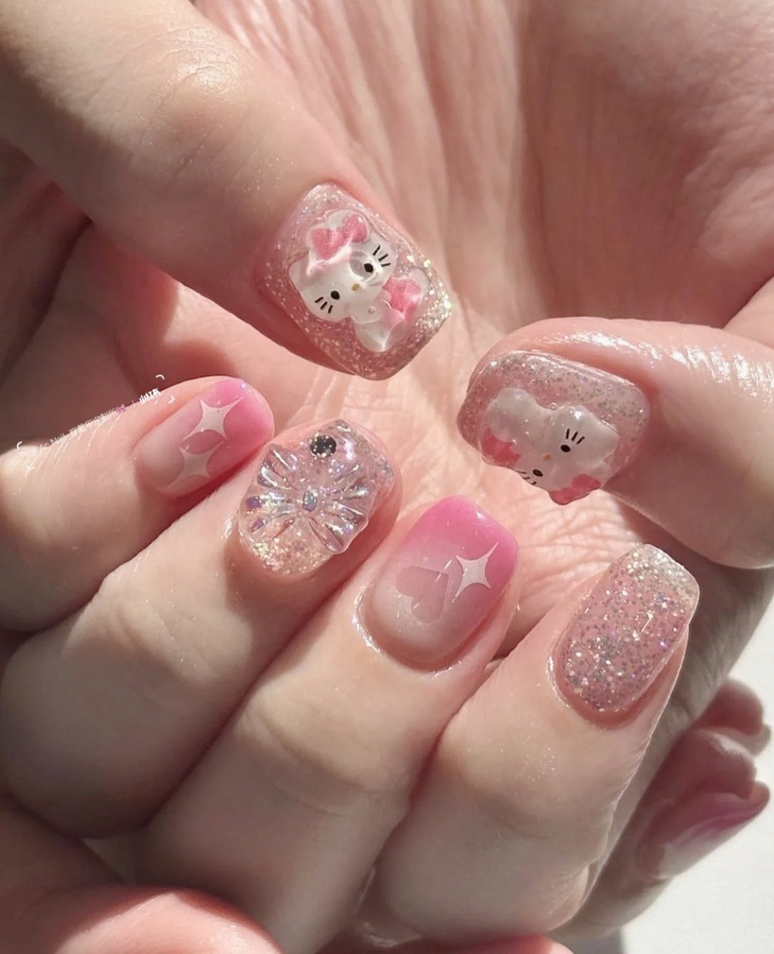 Hello Kitty nails. | Stephanie M.'s (kennedy) Photo | Beautylish