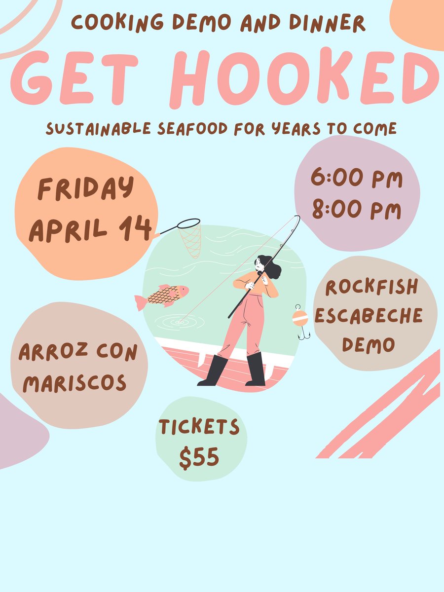 “Get Hooked!” with Colectivo Felix on Friday, April 14th from 6-8pm! Chef Diego will host an outdoor Peruvian-inspired seafood and rice dinner benefitting our Community Seafood Program. Tickets are $55 (beer and wine sales are separate). Tickets sold here: ow.ly/pnxl50NvvCp
