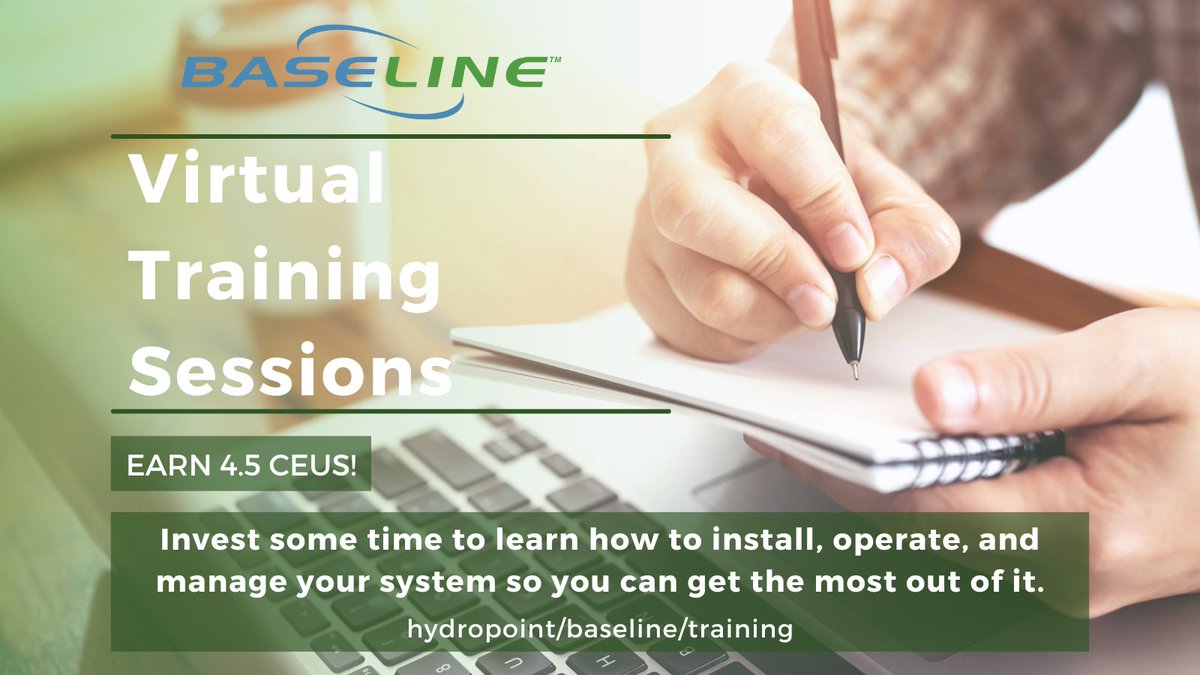 Water_Geeks's tweet image. The Virtual Baseline Training sessions are designed for new Baseline users as well as users that want to refresh their knowledge! Receive a Baseline Certificate on your schedule! ✨💻

Save your spot: bit.ly/39jKHNA

#baseline_irrigation #hydropoint #dripirrigation