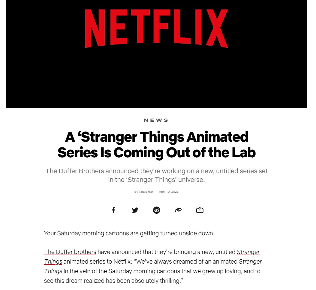 Netflix Announces Stranger Things Animated Series