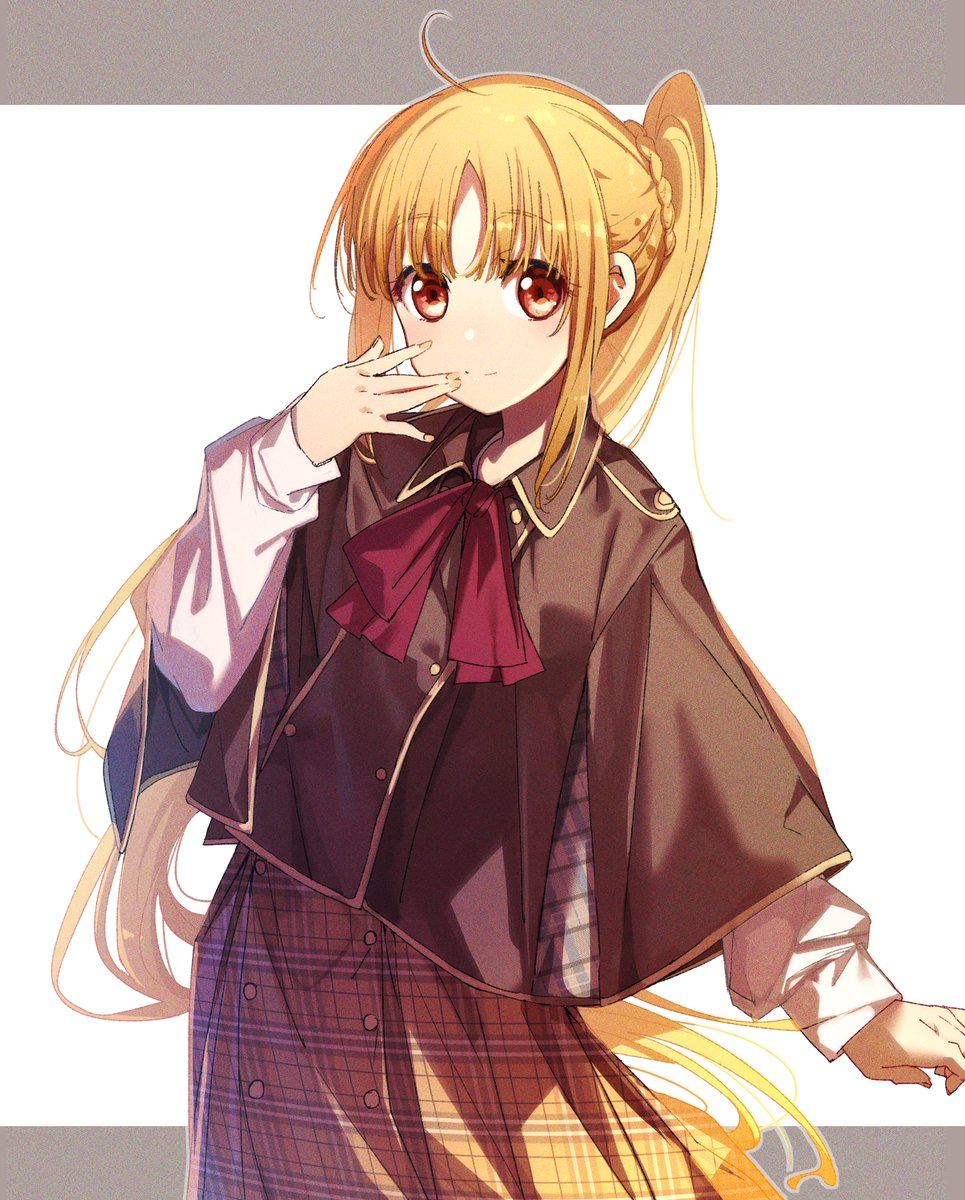 ijichi nijika 1girl blonde hair solo long hair skirt side ponytail looking at viewer  illustration images