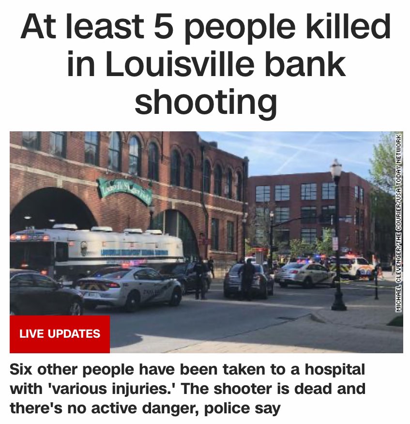 Only 100 days into 2023 and we have had 130+ mass shootings. 

Keep your prayers to yourself. Instead, offer a solution because prayers are not solving the problem. 

#massshooting #louisville #guns #needlessdeaths