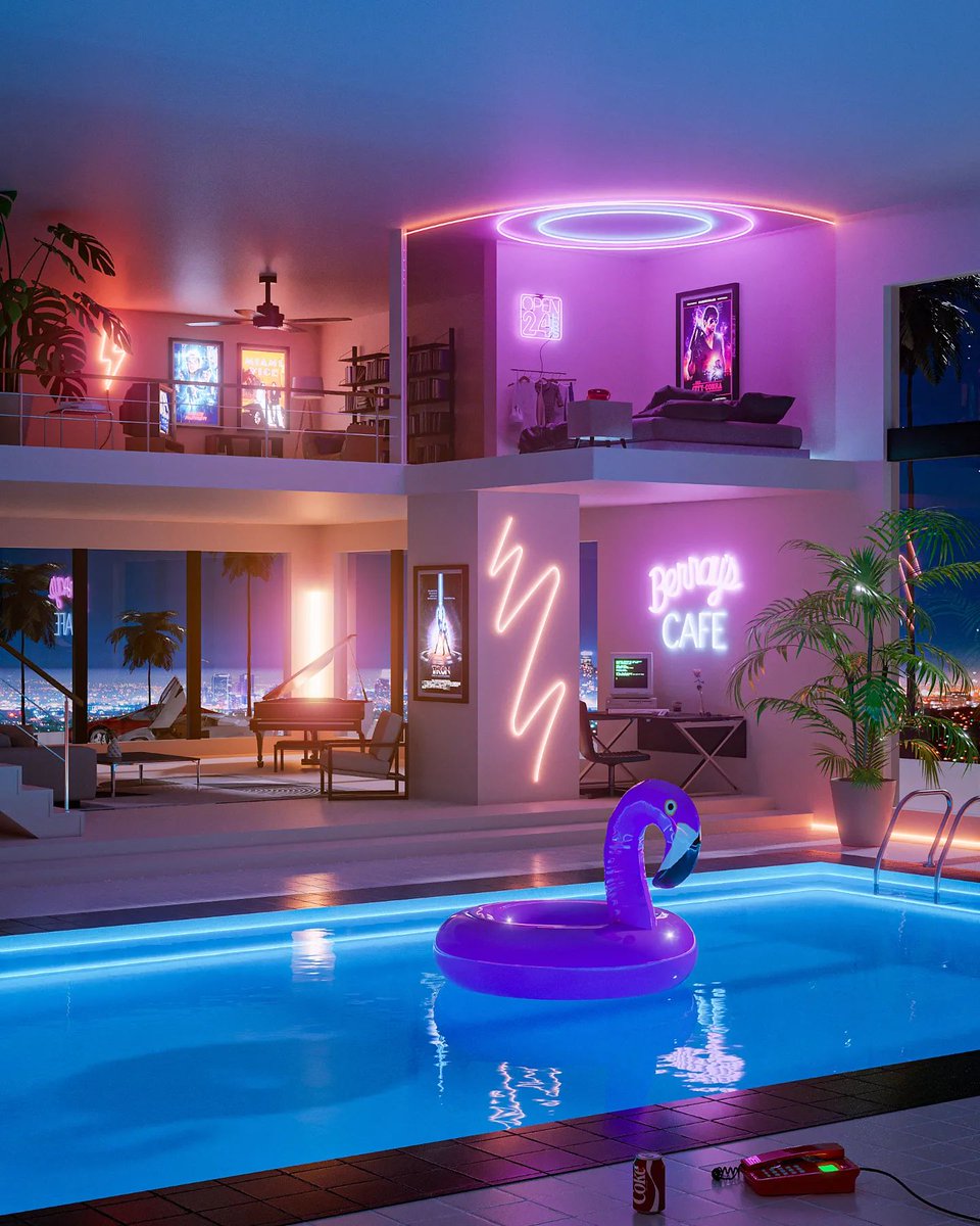 VaporFashion's tweet photo. Overnight 🌊💖#art by @matjawad⚡️#vaporwave https://t.co/AeEpIxb5vA