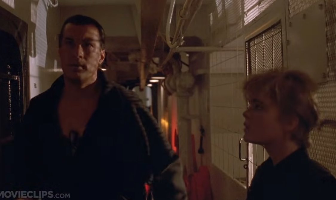 #Bales2023FilmChallenge 
April 27 - Morse code heard in a movie

'It's morse code.'
'What are they saying?'
'They're saying 'Get me the fuck outta here'.'

Under Siege (1992) #StevenSeagal #90sMovies #ActionMovies #TommyLeeJones #GaryBusey