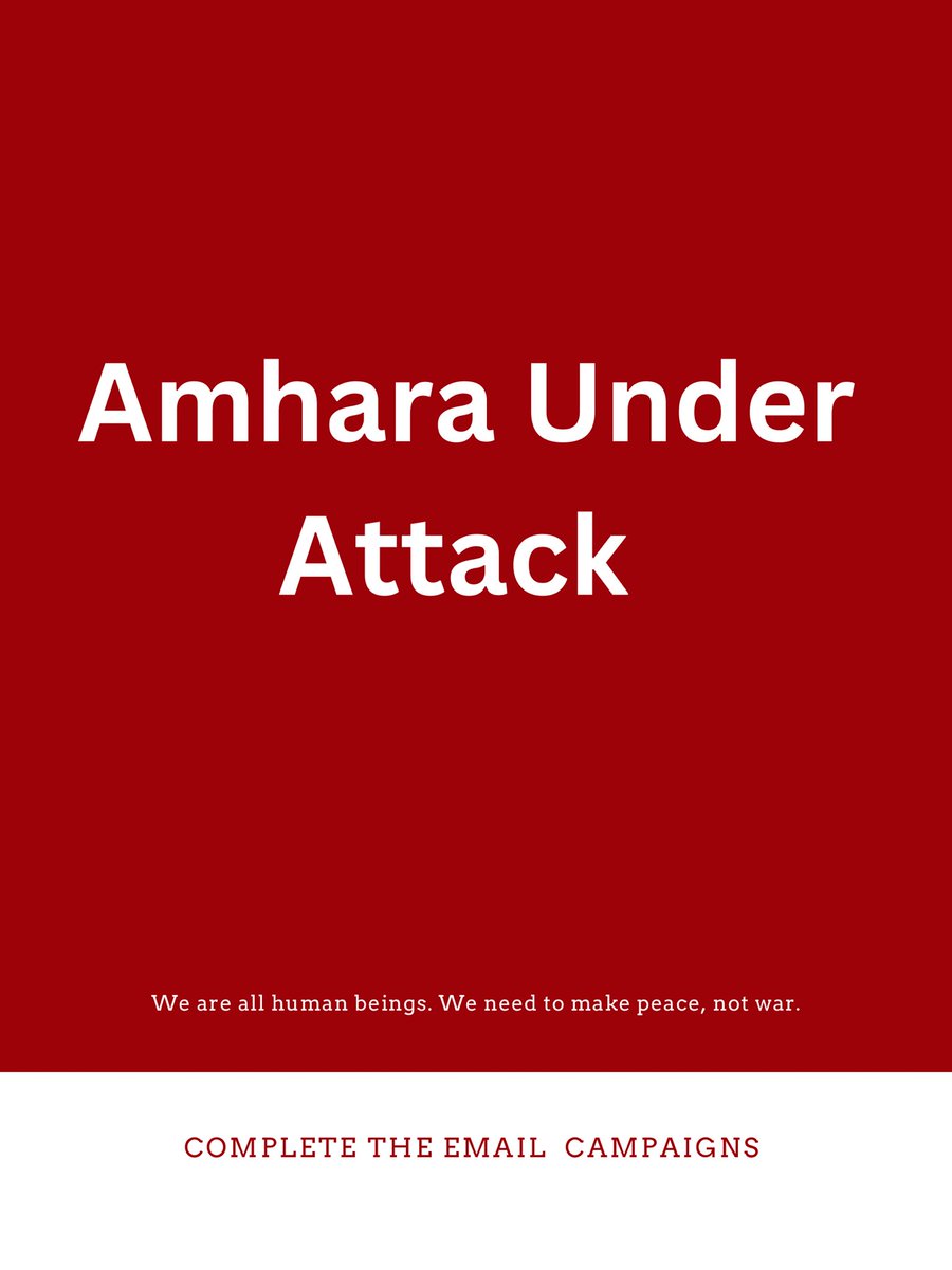 enanaye1's tweet photo. I plead with you to join me in completing the email campaign https://t.co/eBgcDLU8xQ to document the crisis and crimes against #Amhara. Every email sent is a step closer to bringing justice to the victims and holding the perpetrators accountable. #Amhara_Under_Attack https://t.co/ffEMvfc1x2