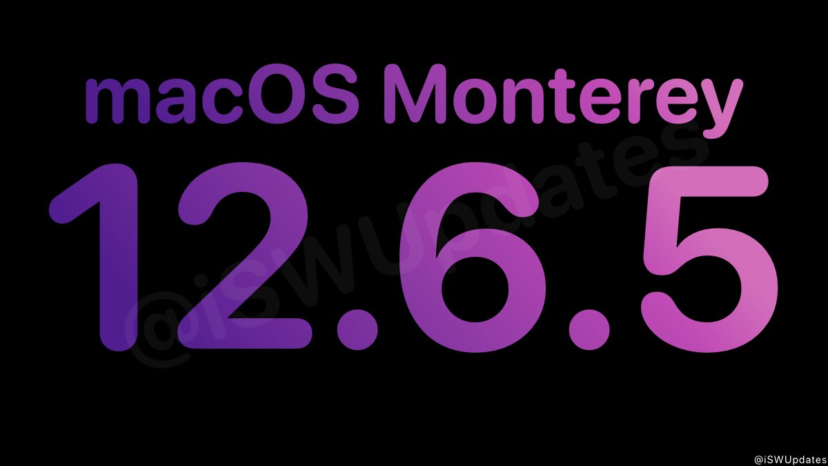iSWUpdates's tweet photo. macOS Monterey 12.6.5 (21G531) has been released. #macOS #macOS1265 #macOSMonterey https://t.co/kpWGXhBCWR