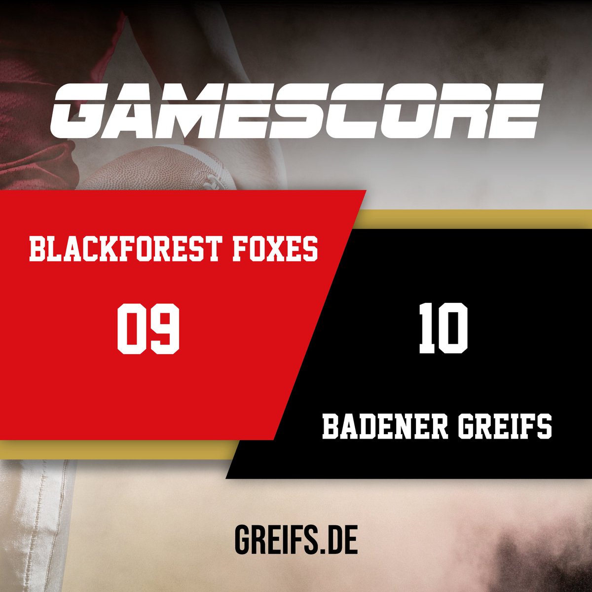 Im ersten Spiel der Landesligaseason setzen wir uns mit einem 10 zu 9 gegen die BlackForestFoxes durch. Danke an alle Fans und unsere Cheerleader.