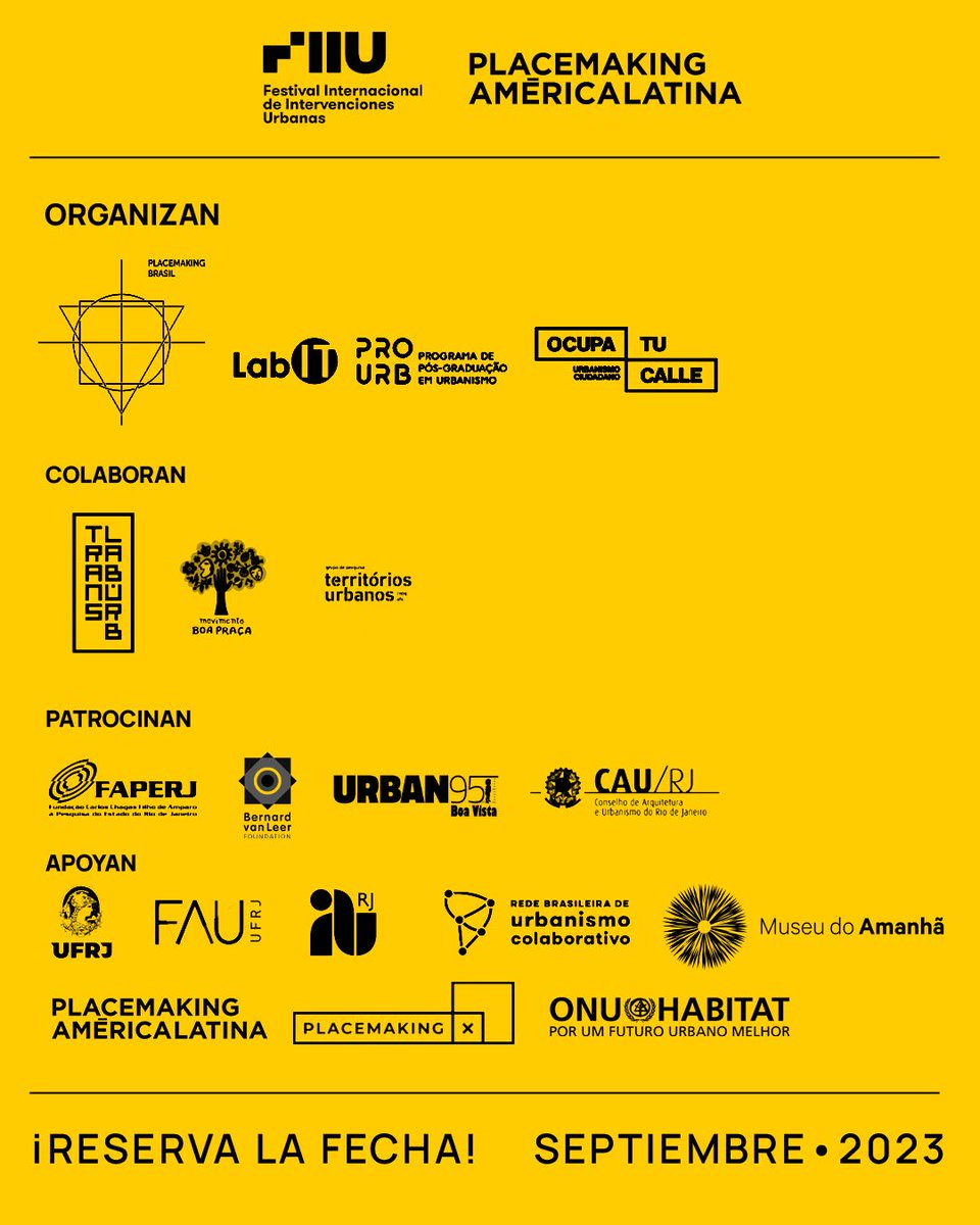 La reunión de la Red Latinoamericana de Placemaking y el Festival Internacional de Intervenciones Urbanas. Rio de Janeiro . 12-16 Setiembre. #placemakinglatinoamerica #placemakingbrasil