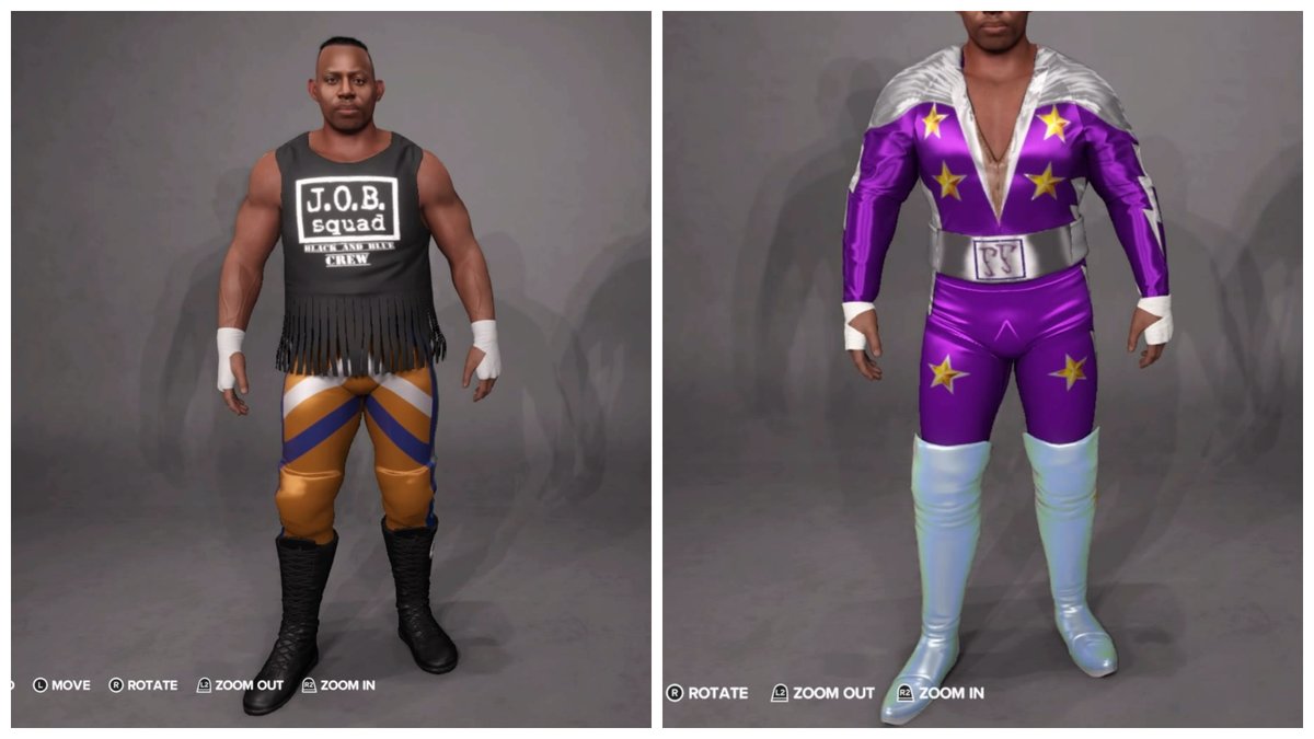 DaBaronessCaws's tweet image. #wwe2k23 WIP #FlashFunk #2ColdScorpio updated w JOB Squad attire
