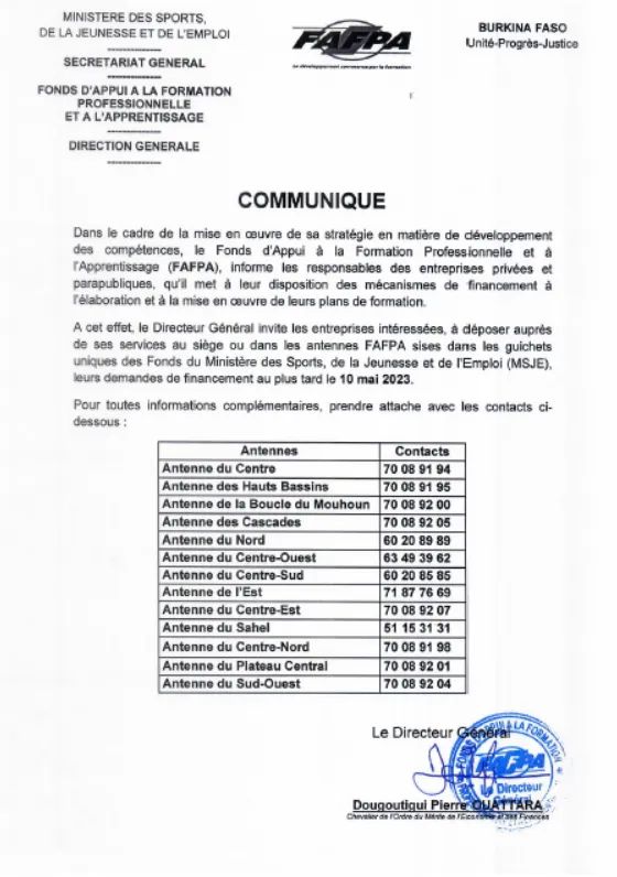 Opportunité: Financement des Plans de formation des entreprises au titre de 2023 : réception des dossiers de demande de financement.