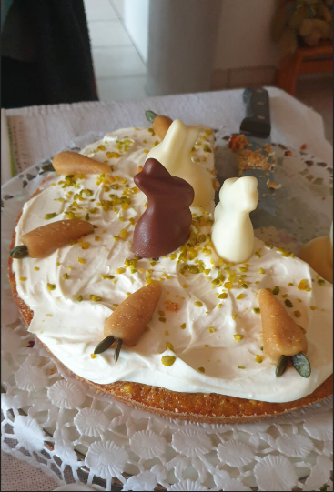 Gâteau de Pâques ou résumé de notre saison ?
Je vous laisse en tirer vos propres conclusions.