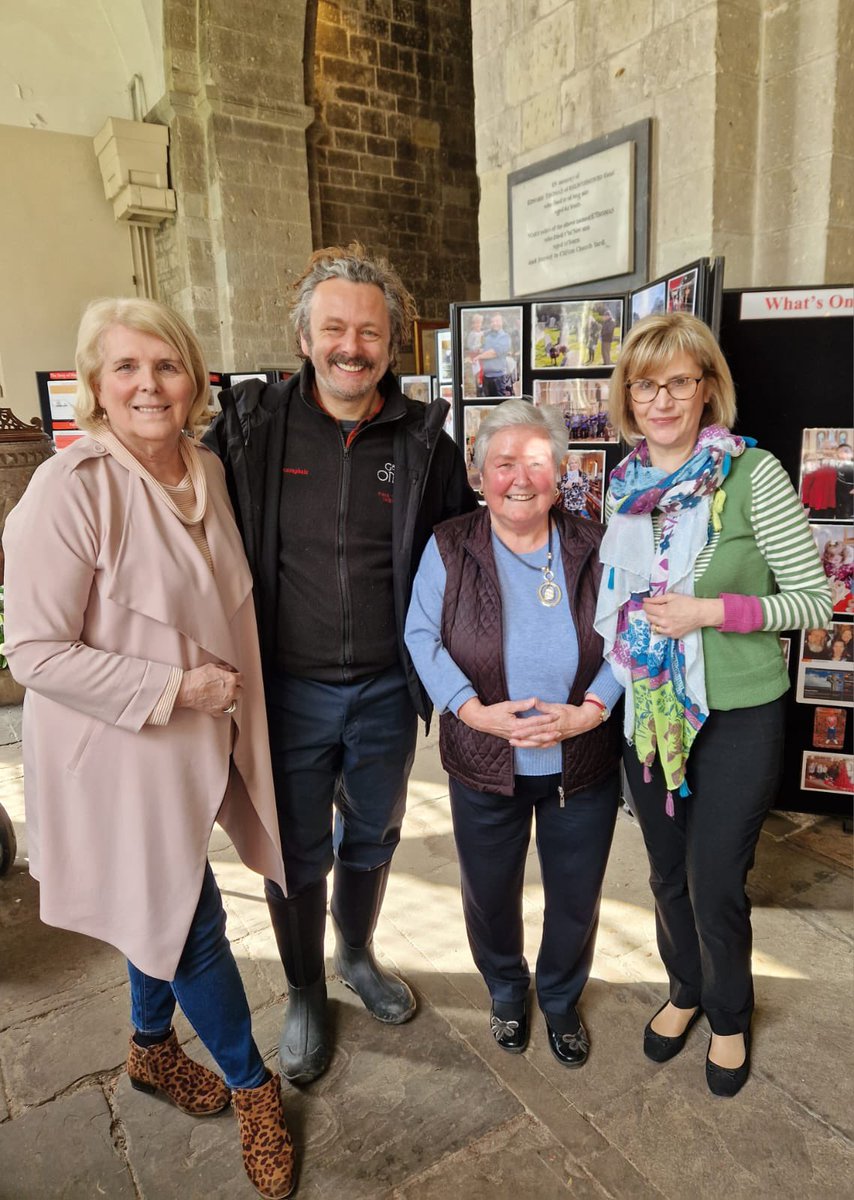 margam_abbey's tweet photo. Wonderful to welcome Michael Sheen and his family to the Abbey today. https://t.co/W8TrWCDcmg