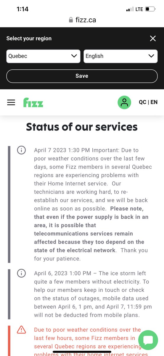 randyohhh's tweet photo. @fizz_ca I’m still without internet at home. Last update was 3 days ago… I have 3 cell plans with you as well we’re eating heavily into our data. Any news??? https://t.co/TyU53yE6wB