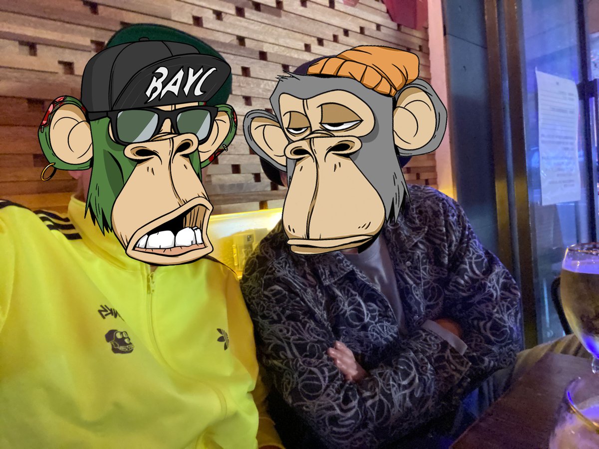 boredesteth's tweet photo. chillin' with my homie @BoredApeYC https://t.co/Y6PpCxFjPT