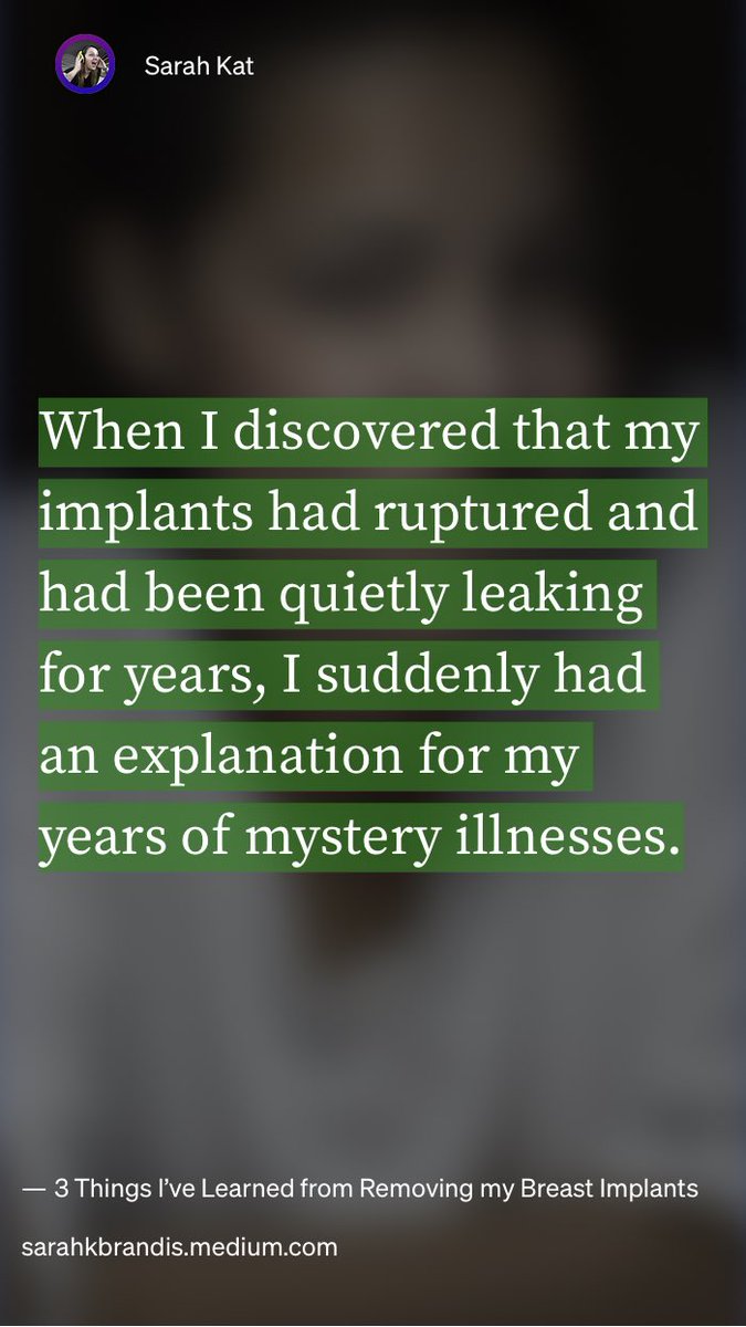 SarahKBrandis's tweet photo. “3 Things I’ve Learned from Removing my Breast Implants” by Sarah Kat
https://t.co/N0huClNRpy https://t.co/WuDC7SWD5m