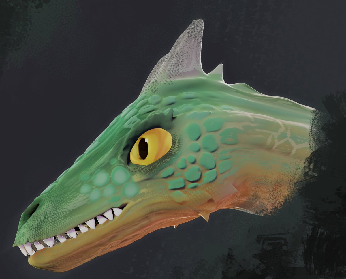 AlannaArts's tweet photo. Have just been testing out Zbrush again over the week, so here is a little baby dragon head I did to get me up to speed with it!😉

#zbrush #render #3dwork #sculpt #quicksculpt #head #blender #composited #3DART #3DArtist #dragon #sketch https://t.co/eX7pU0z78W