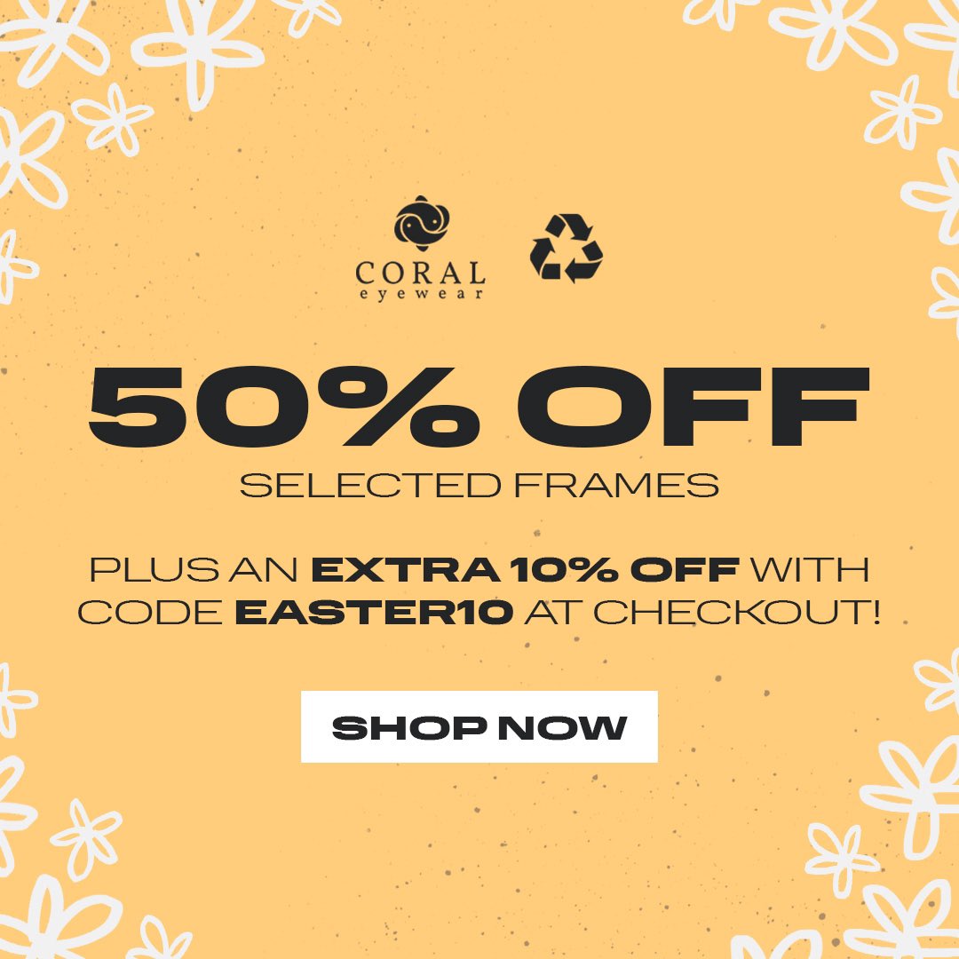 Last chance to shop our Easter Sale!

👉 coraleyewear.com/collections/sa…