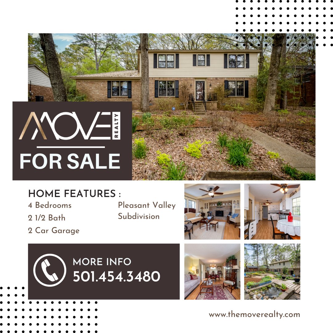 New Listing!!! 3103 Imperial Valley Drive, Little Rock 72212. Contact us today! #moverealty #letsmove