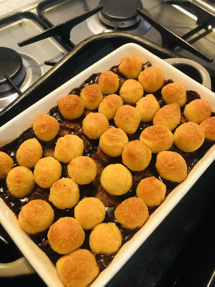 ChotaiReena's tweet image. Dinner today; my version of a lamb hot pot. Made using my homemade lamb seitan chunks topped with the best @asda potato pops 😋 Comfort food in a bowl #VeganFood #ReenasRecipes