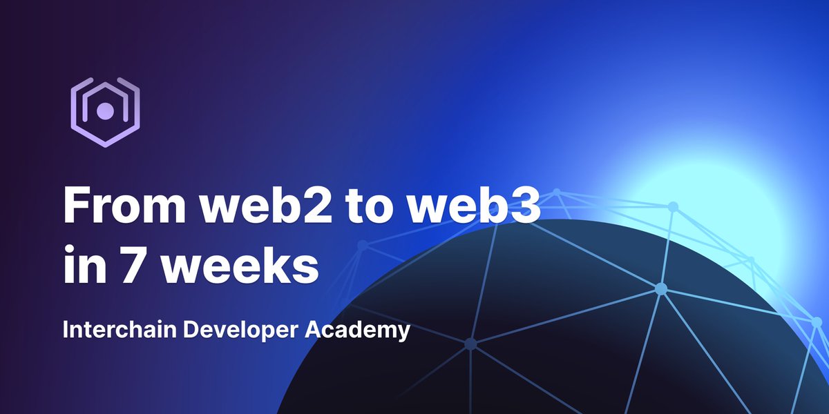interchain_io's tweet photo. 1/ Bring web2 devs into web3 is essential to fuel innovation and creativity within the #Interchain

To strengthen the ecosystem: the ICF continues to invest in the Interchain Developer Academy.

The ICF-funded training program for the Interchain stack enters its fourth cohort 🧵 https://t.co/XeLuuHrnWs