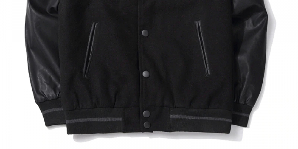 yankeeshoppe's tweet photo. #beautiful #follow Men's Black Woolen Bomber Jacket with Leather Sleeves https://t.co/imCoRahyAV https://t.co/IVuOjWk3Hv