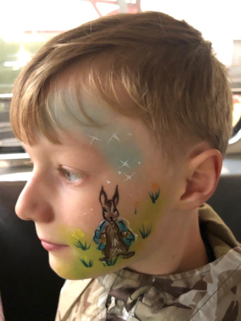 emailh's tweet image. Fancy Easter face painting @eastlancsrly #PeterRabbitELR @oznavad