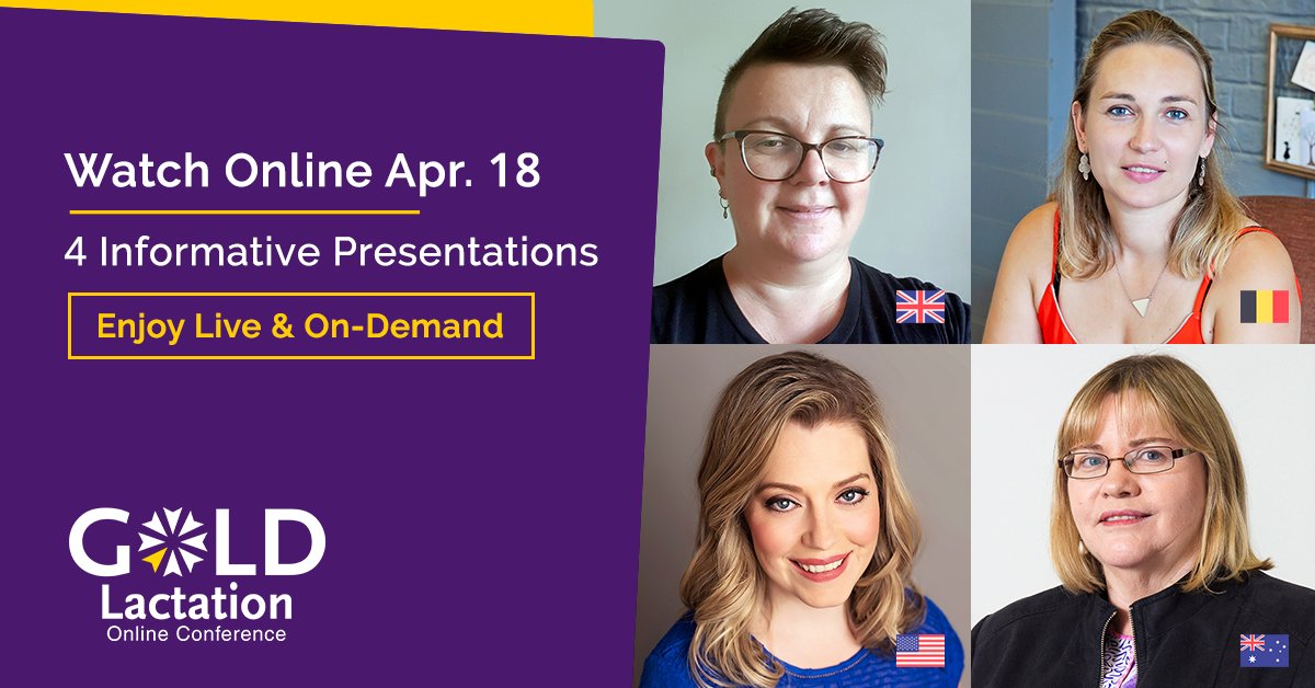 Join us live on April 18 & learn from these lactation experts! Conference attendees also enjoy on-demand access to recordings. Registration now open: goldlactation.com/conference/reg… #GOLDLactation2023 #LactationConsultant #IBCLC #breastfeeding #lactation #postpartum #PretermInfant