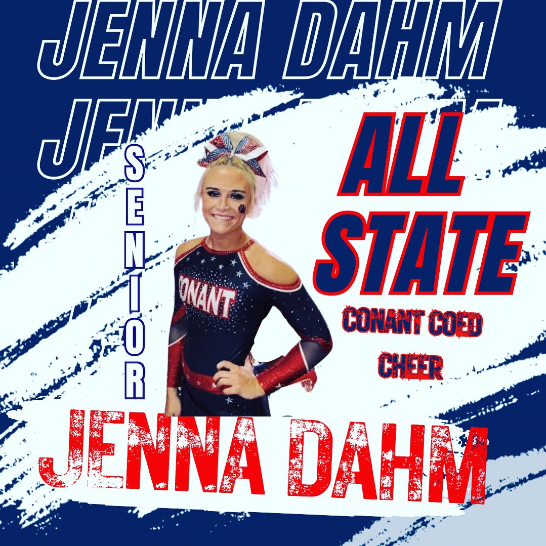 Congratulations to Livi Wzorek, Jaiden Delimba, Ava Kriepke, &amp; Jenna Dahm for being selected as members of the IHSCCO’s FIRST team in history ALL-STATE team‼️#conantcoedcheer