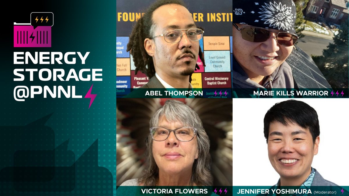PNNLab's tweet photo. What's energy storage for social equity and what does it mean to communities in the U.S.? Join us on Thursday, 4/13 for an upcoming panel discussion on this topic featuring three Energy Storage for Social Equity program participants.
Register here: https://t.co/ItjqjLfqW9 #ES4SE https://t.co/eTndlAJv7l